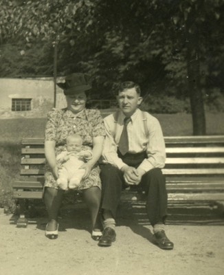  1946 with newborn in Liberec, CZ 