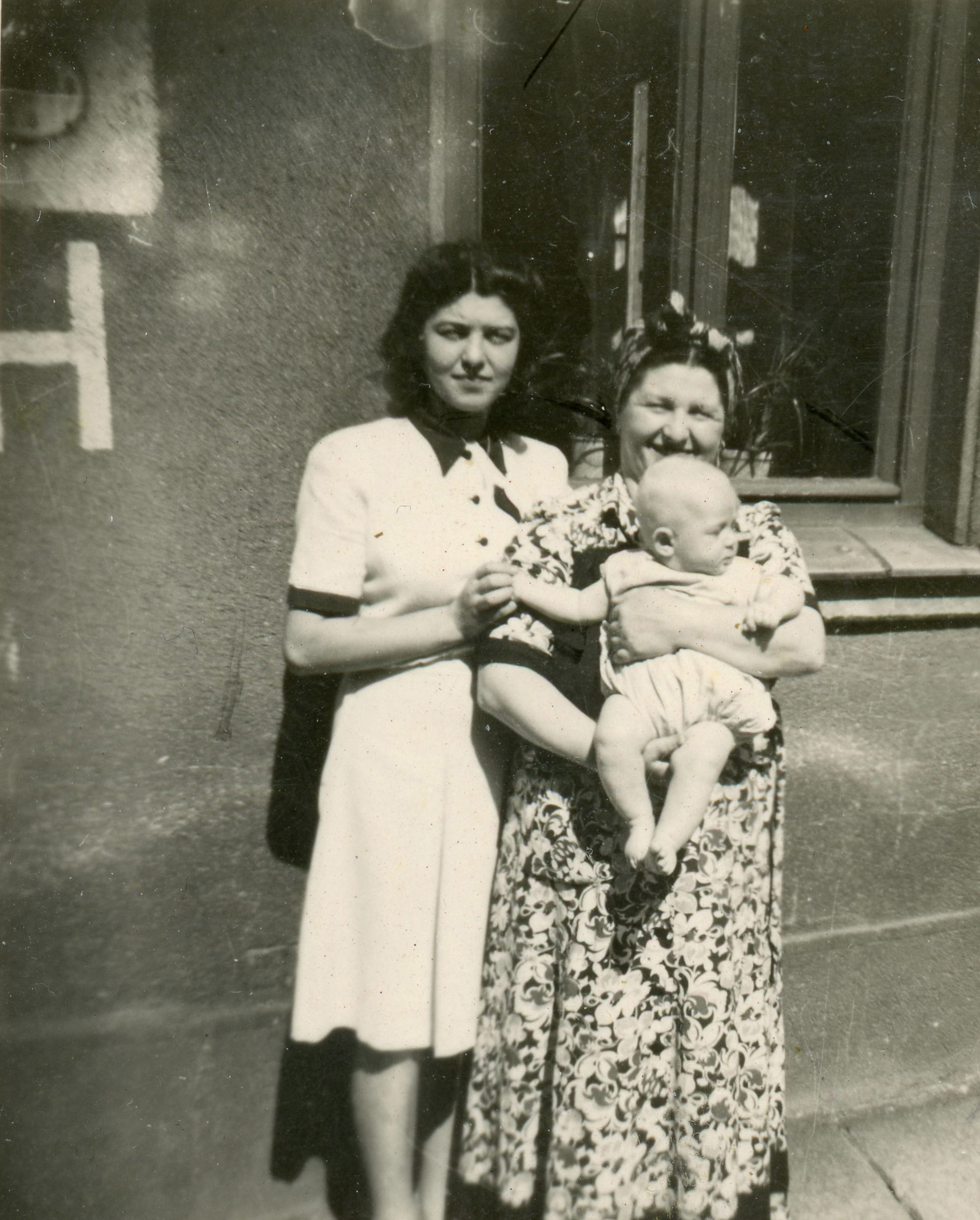  My cousin Mindel Tabak with Sara and Ben Zion 